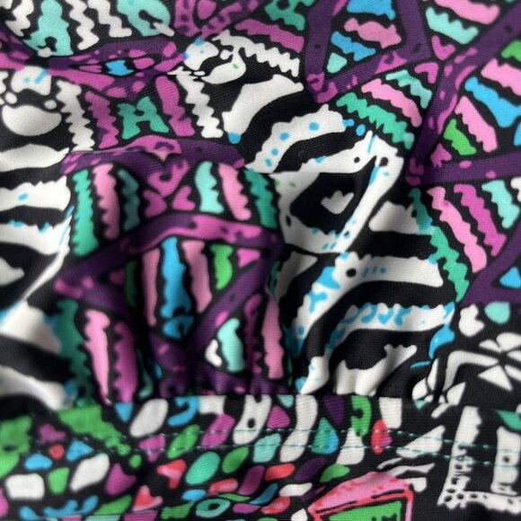 Vigoss Womens Swim Suit Top Bikini Green Pink Padded Size Small - Picture 3 of 6